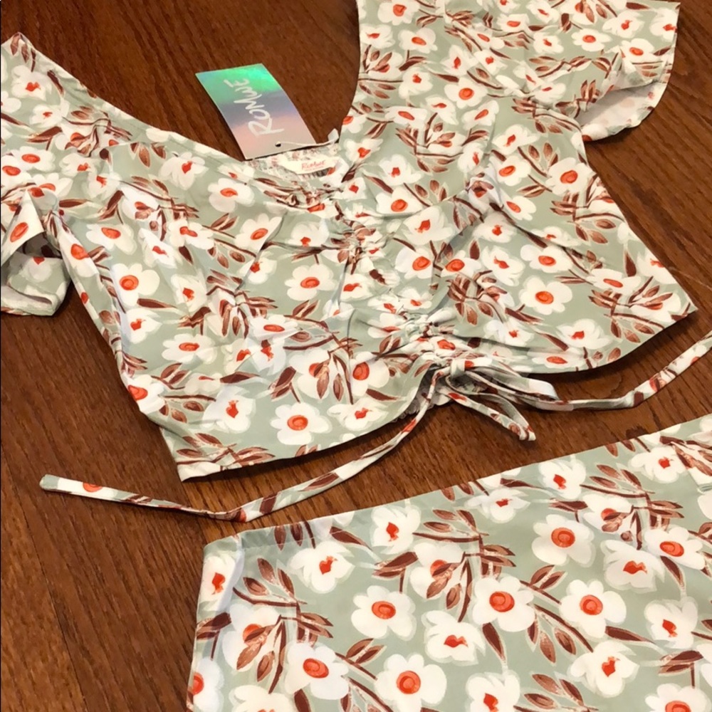 Floral Skirt Two Piece